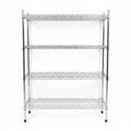 "Chrome Wire Shelving Unit (4-Tier, 36 x 18 x 72 inches)"