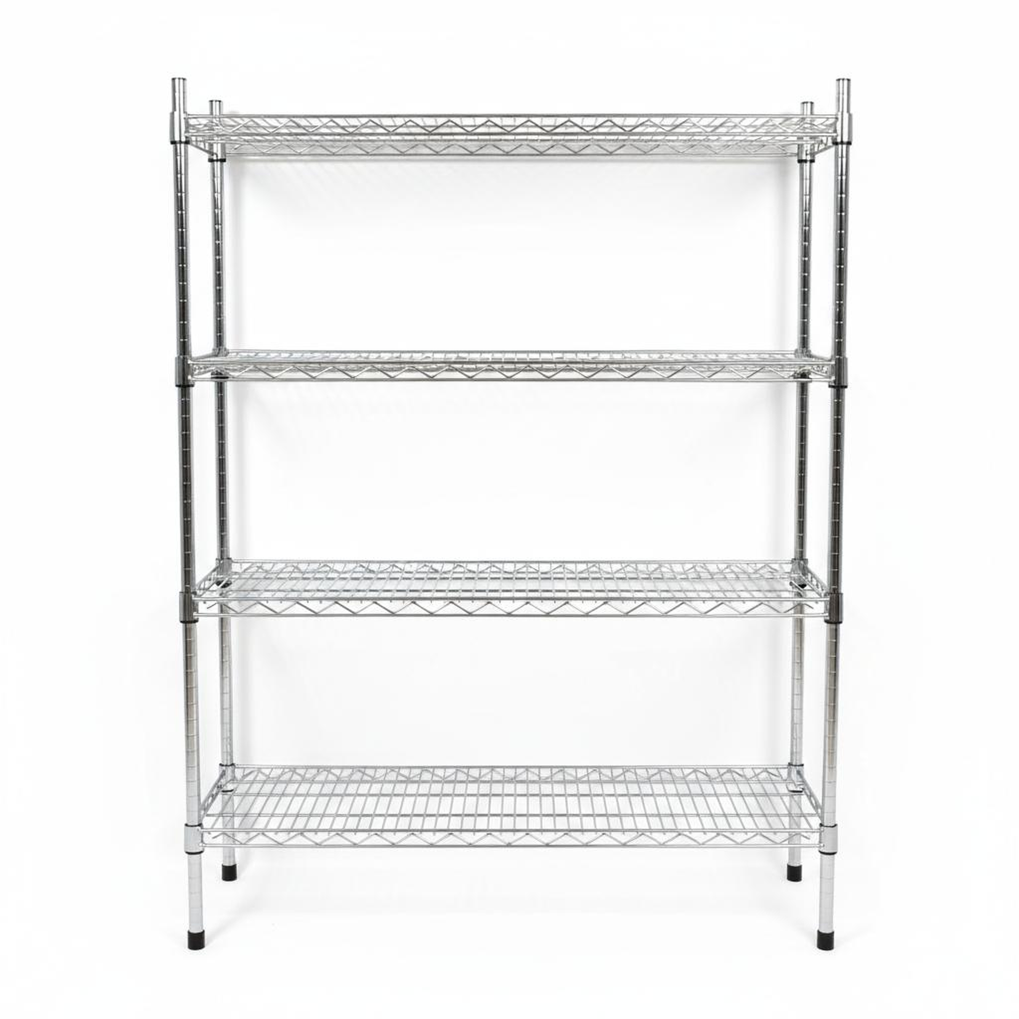 "Chrome Wire Shelving Unit (4-Tier, 36 x 18 x 72 inches)"