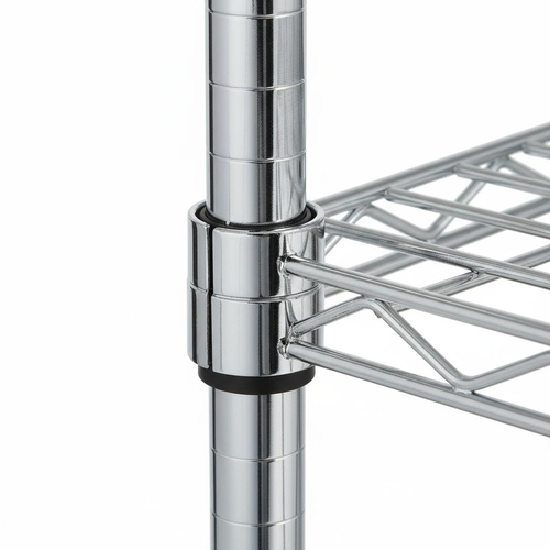 "Chrome Wire Shelving Unit (4-Tier, 36 x 18 x 72 inches)"