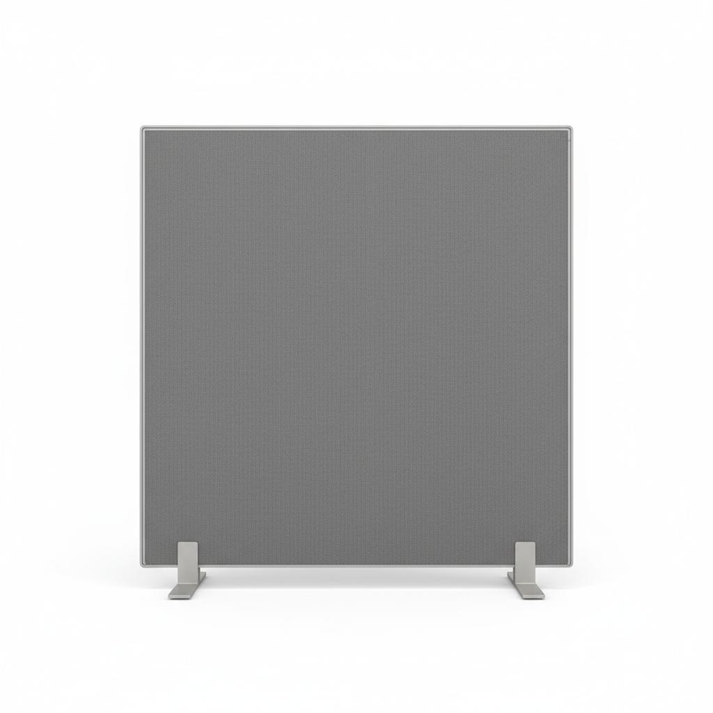 "Freestanding Fabric Office Partition (60 x 72 inches, Gray)"