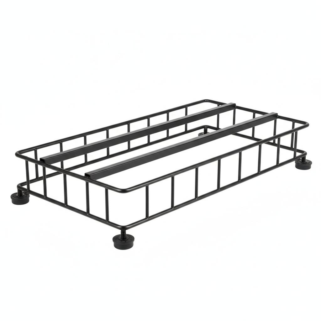 "Wire Grid Panel Floor Base Stand (Black)"