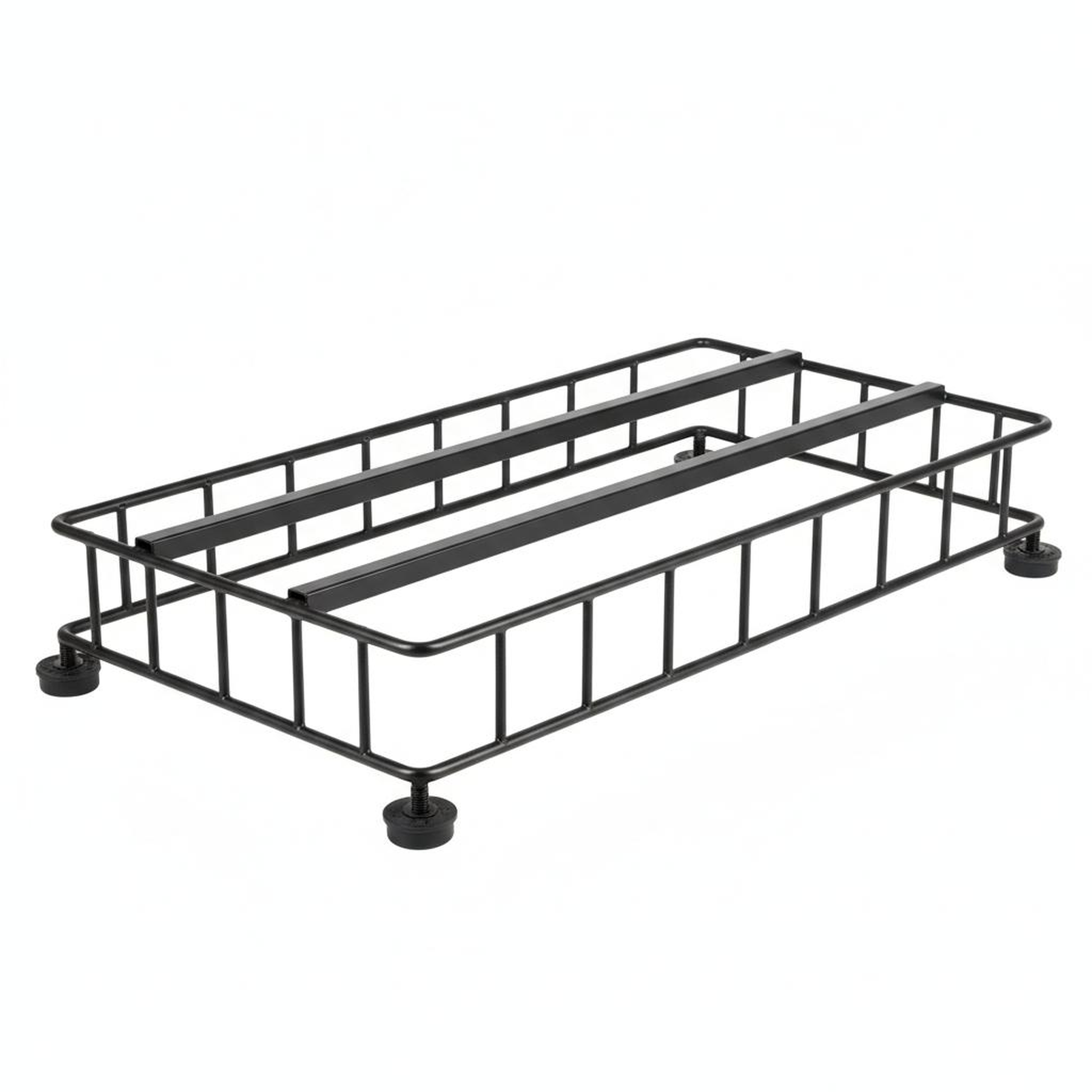 "Wire Grid Panel Floor Base Stand (Black)"