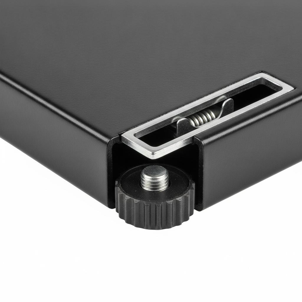 "Wire Grid Panel Floor Base Stand (Black)"