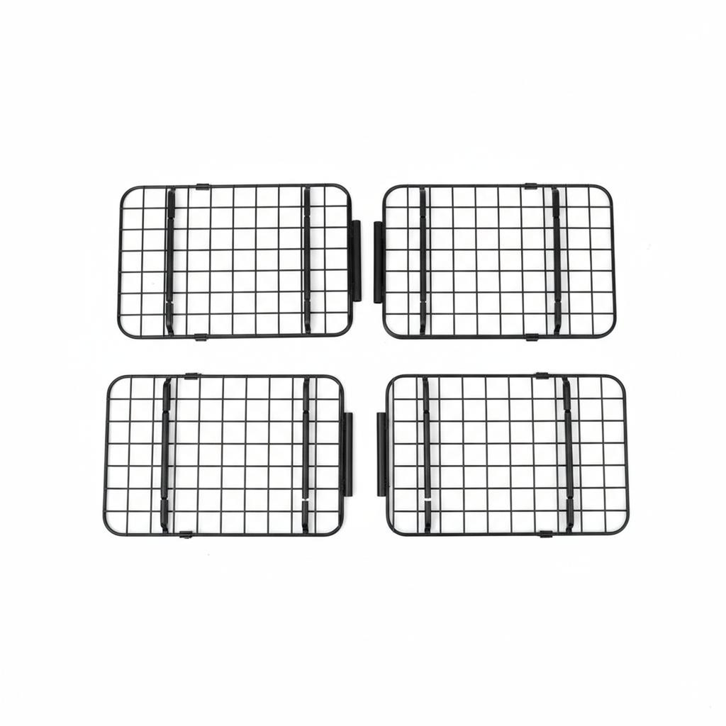 "Wire Grid Panel Floor Base Stand (Black)"