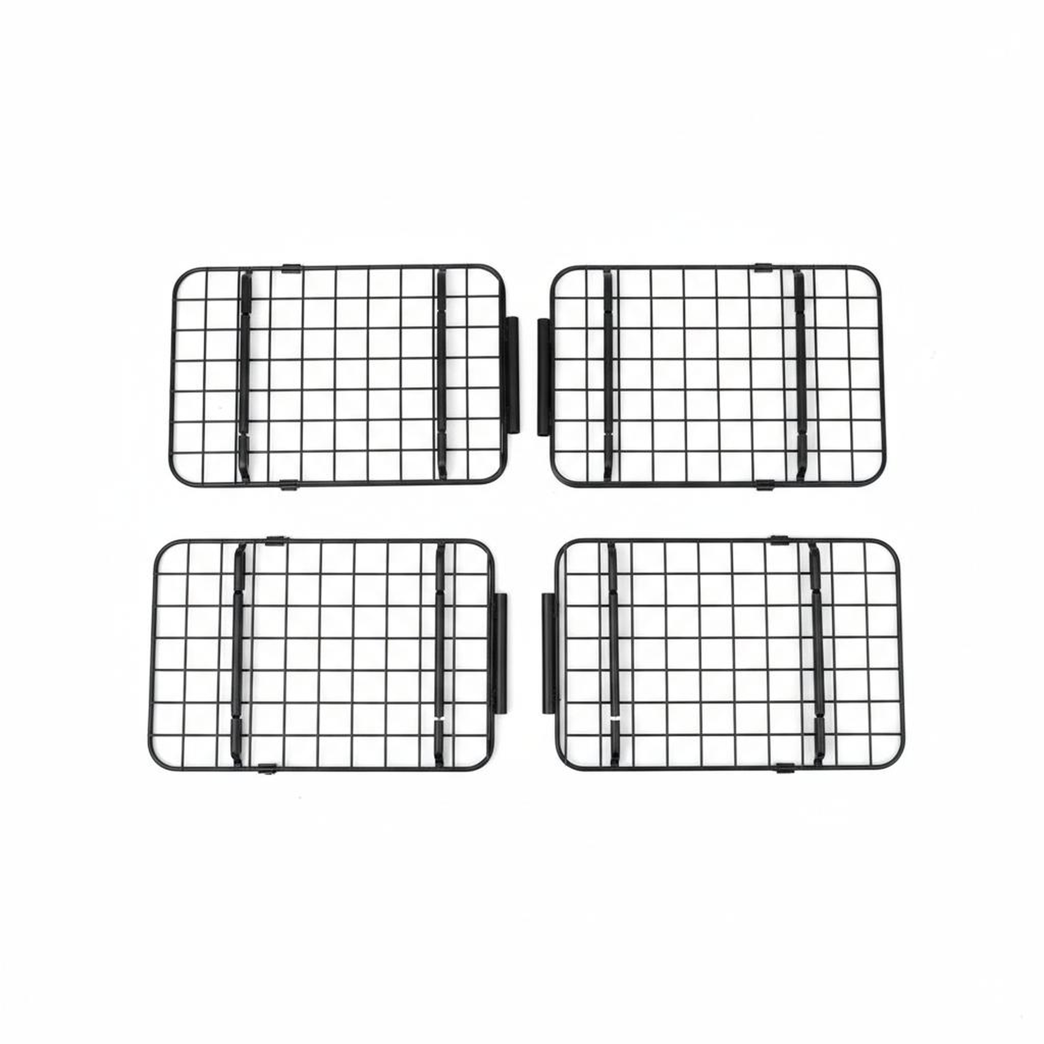 "Wire Grid Panel Floor Base Stand (Black)"