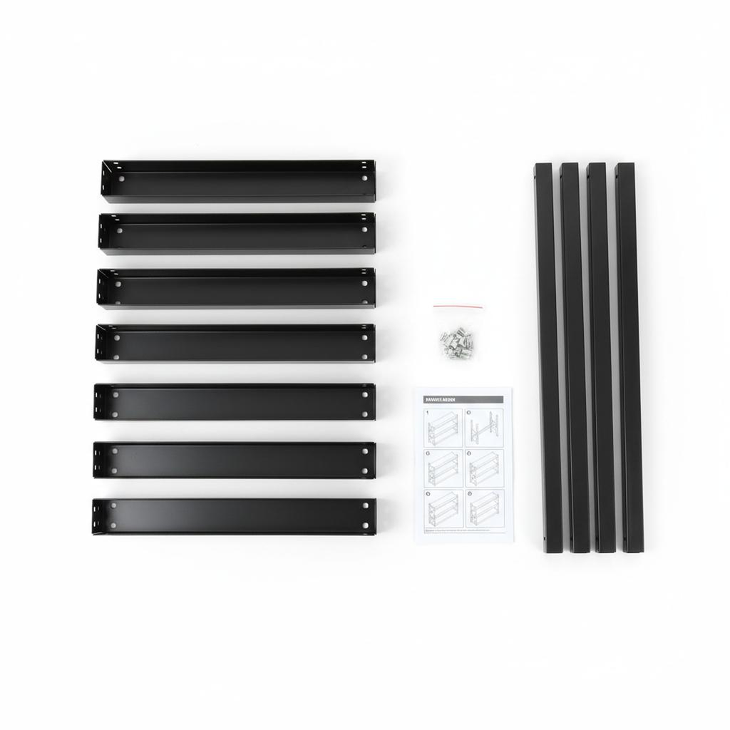 "Black Industrial Boltless Shelving Unit (5-Tier, 48 x 24 x 72 inches)"