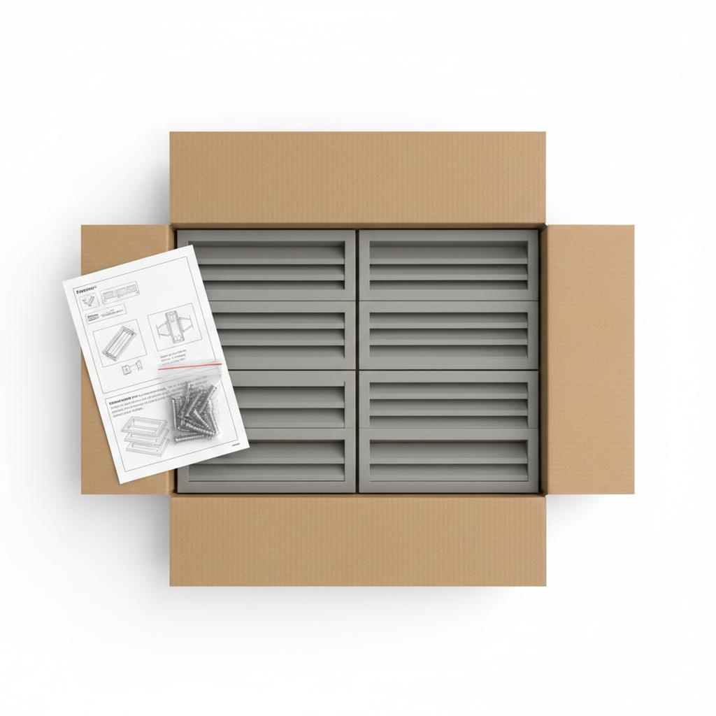 "Steel Locker Ventilation Grille Kit (6-Pack)"