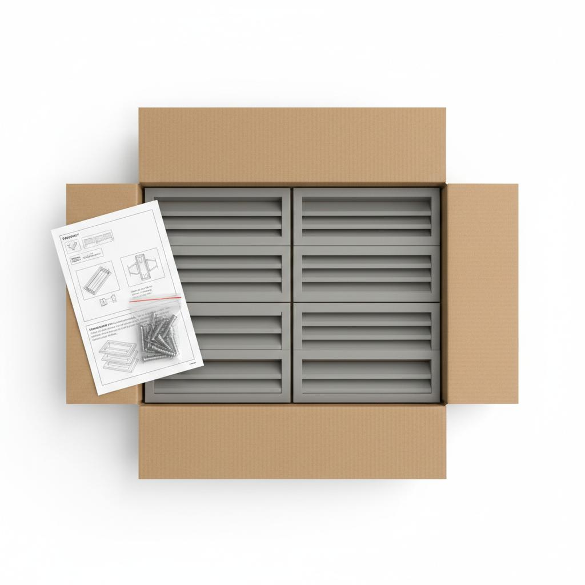 "Steel Locker Ventilation Grille Kit (6-Pack)"