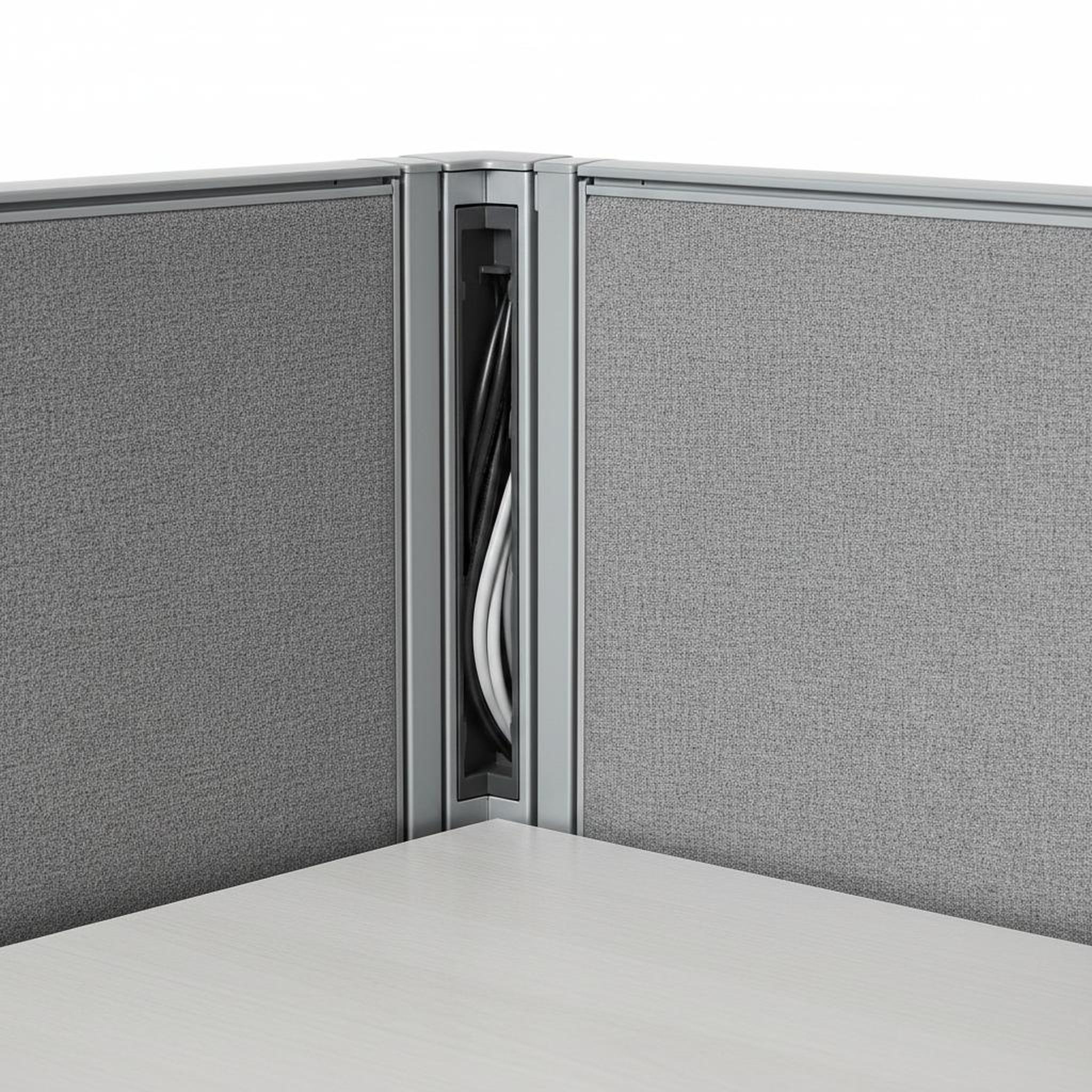 "Modular Office Cubicle System Starter Kit (4 x 4 feet, Gray)"