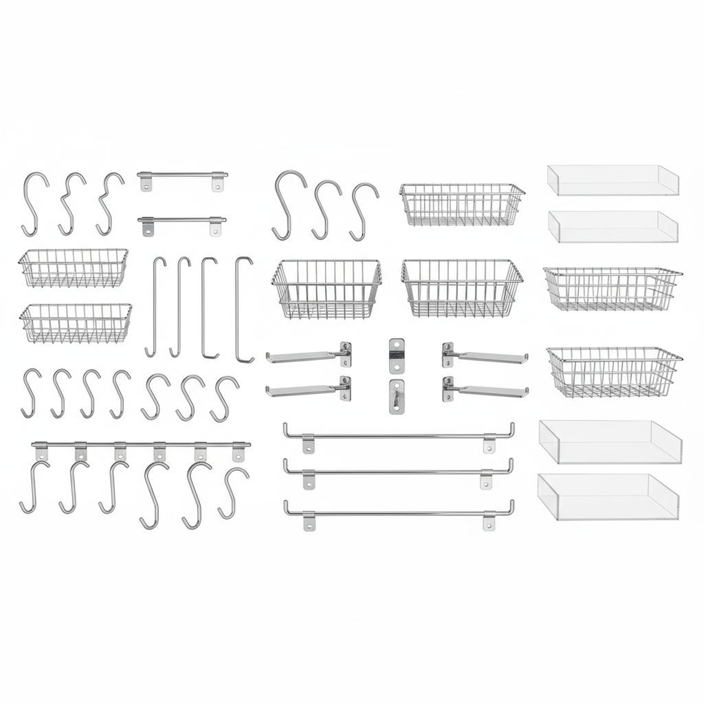 "Slatwall Accessory Starter Bundle (24-Piece)"