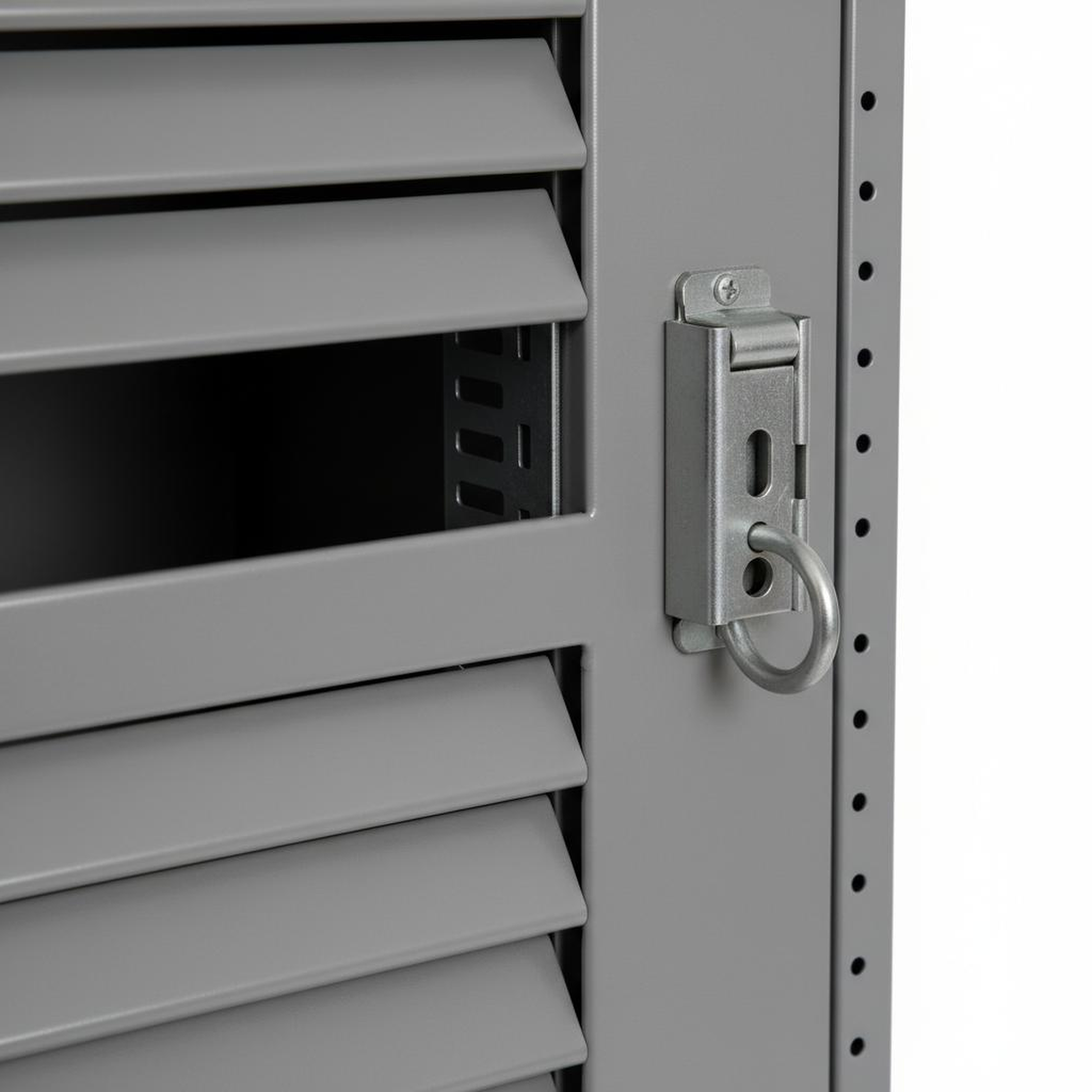 "Three-Unit Steel Locker Bank (Gray, Knock-Down Kit)"