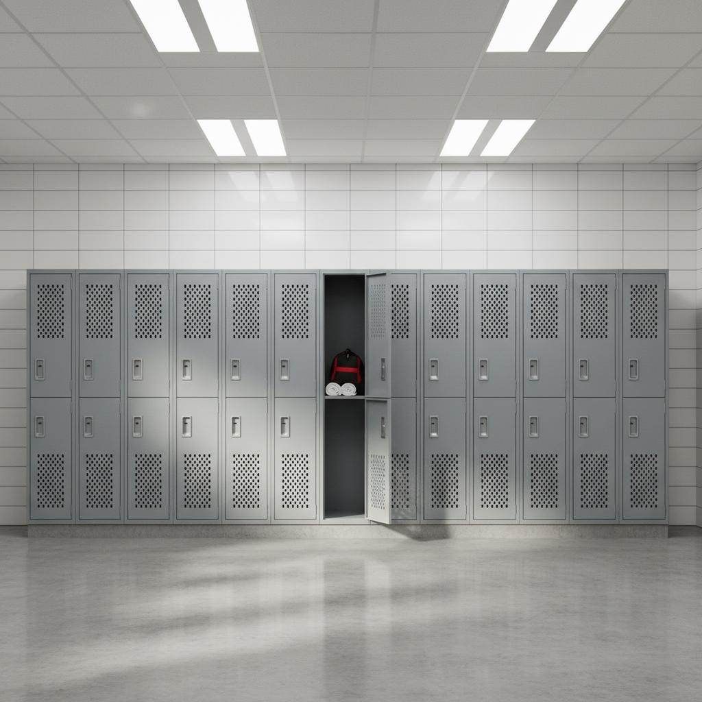 "Single-Tier Steel Storage Locker (Gray)"