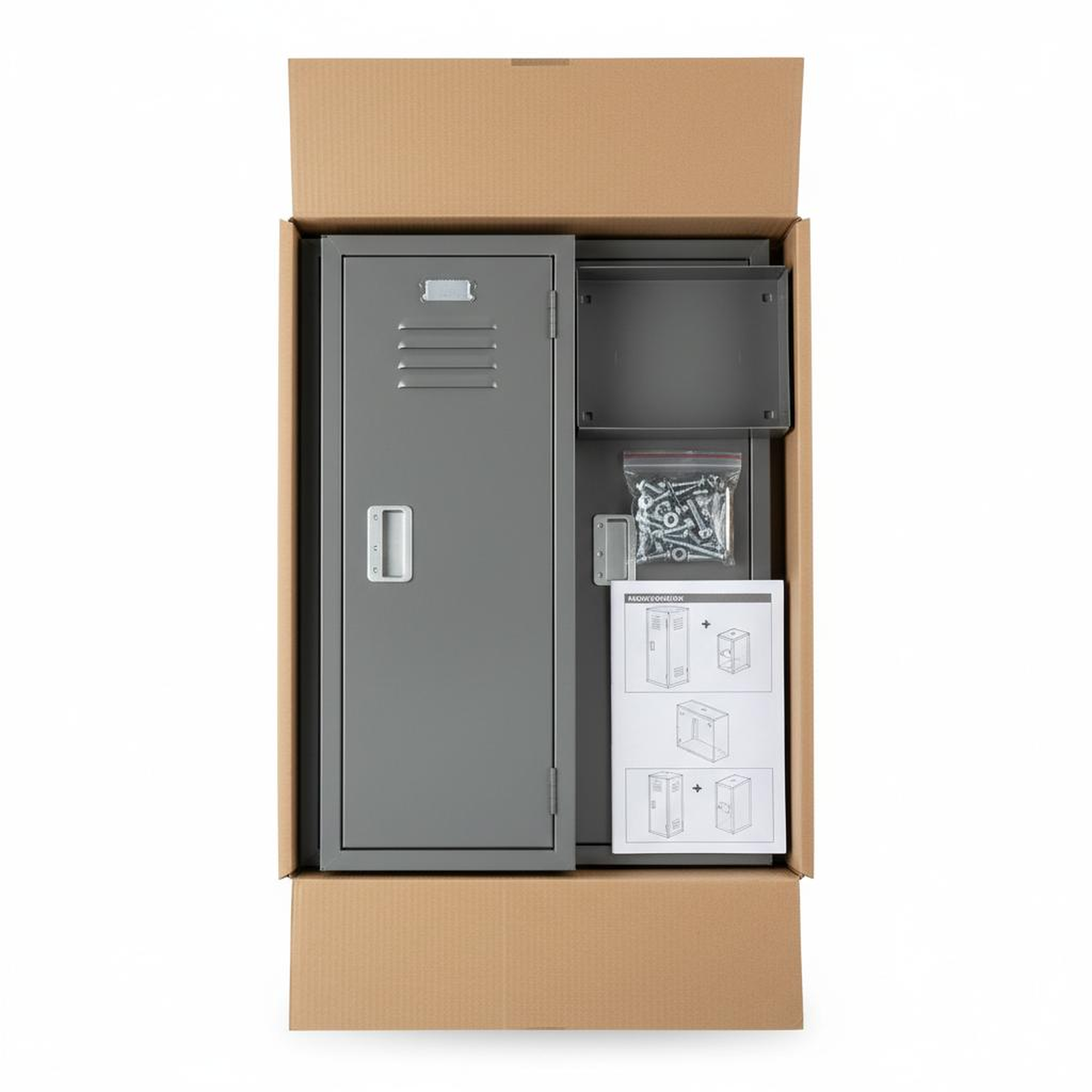 "Single-Tier Steel Storage Locker (Gray)"