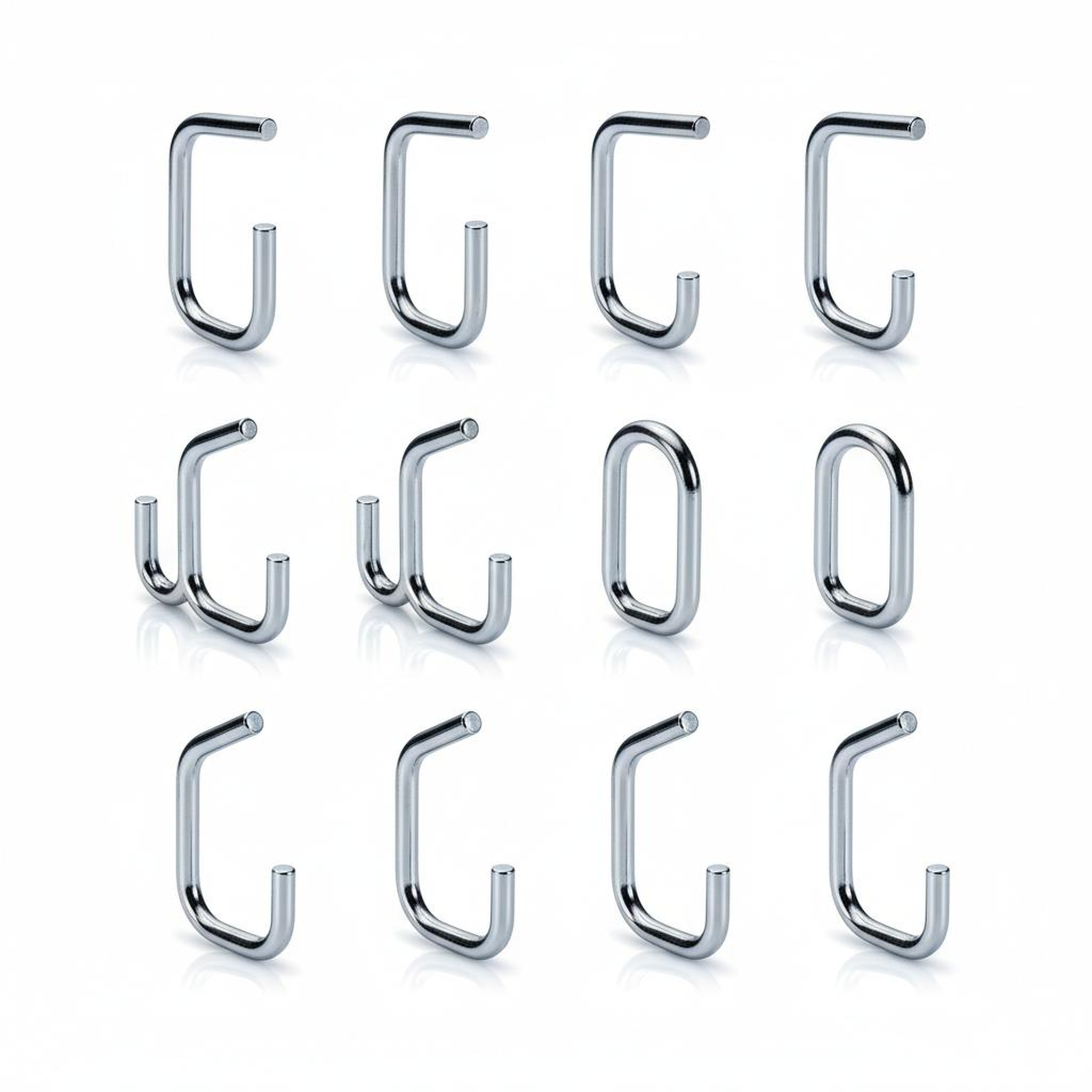 "Wire Grid Panel Hook Assortment (12-Piece)"